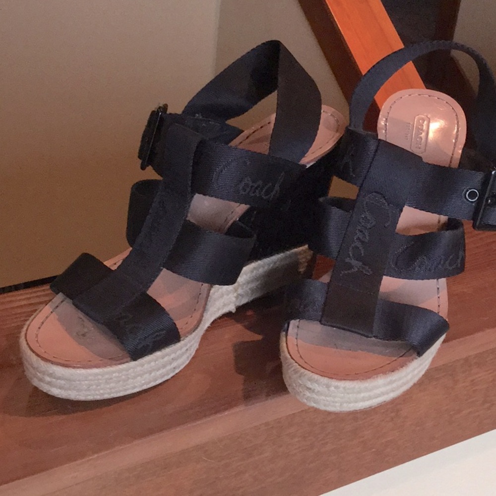 Coach High wedge heel sandal brunch chic travel mother day brunch shopping walk